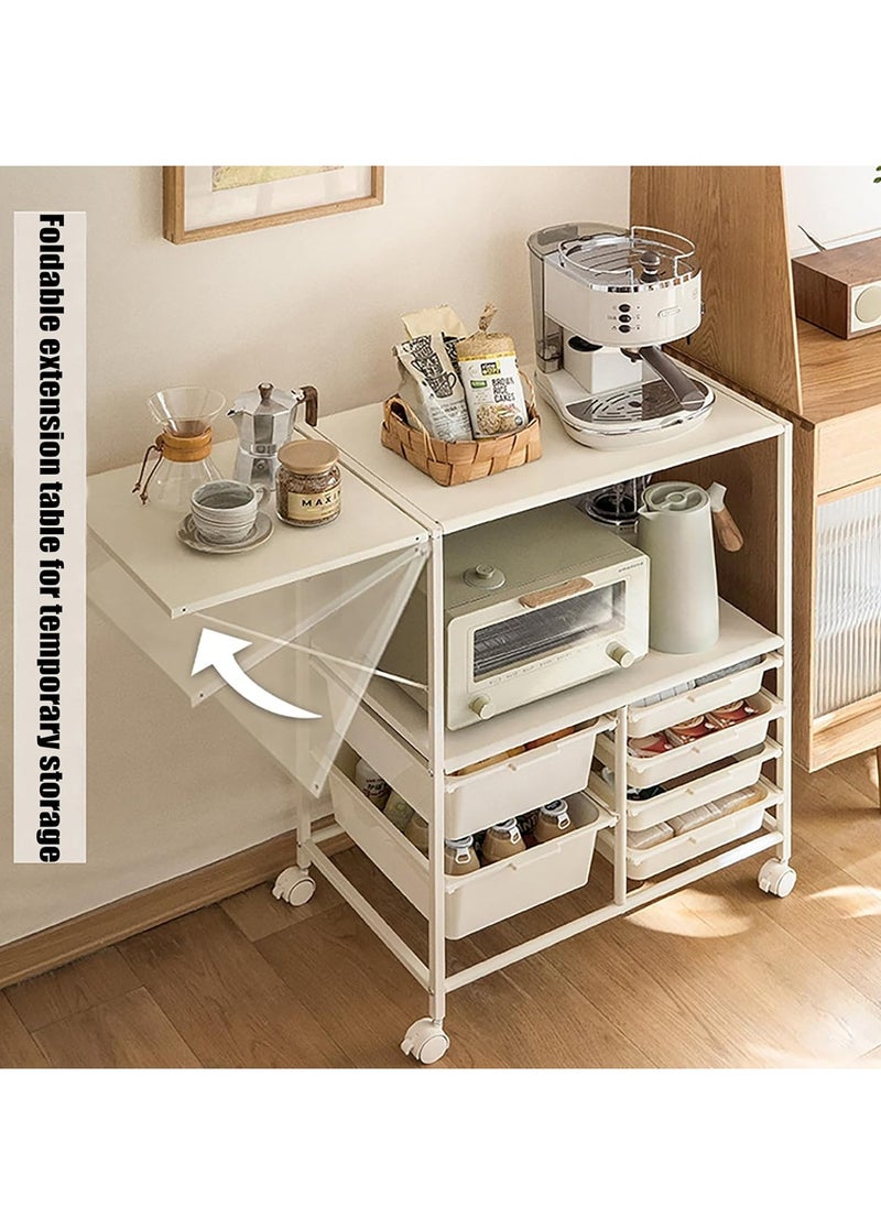 Sharpdo - Drawers & Rolling Storage Cart with Tray by Recollections, White - Image 1