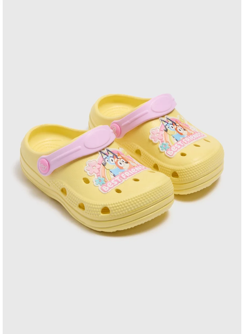 Matalan Girls Yellow Bluey Clogs