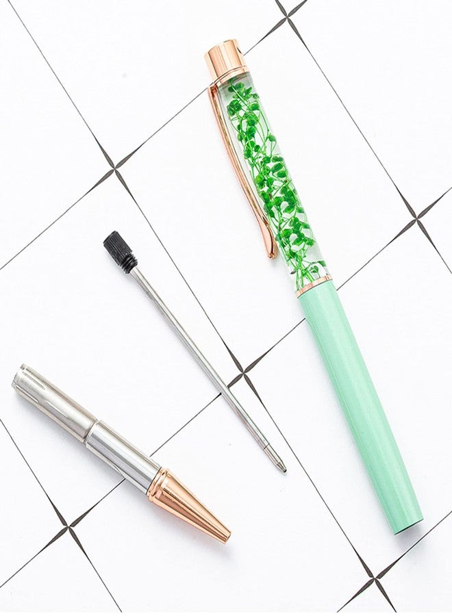 Gullor 7 Pieces Floral Ballpoint Pen Metal Flower Pen Dynamic Liquid Flower Pen, Black Ink, Multicolored - Image 5