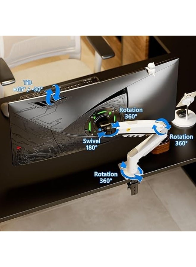 NB NORTH BAYOU NB ERGONOMIC Monitor Arm for 17"–30" Screens – Gas Spring Monitor Stand – Supports up to 9kg – VESA 75x75 & 100x100 mm – Model F80-XE - Image 3
