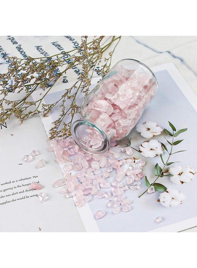 Johouse JOHOUSE Rose Quartz Crystals, 1lb Pink Crushed Rose Quartz Chips Bulk Tumbled Stones Irregular Shaped Succulent Pebbles Decorative Rocks for Aquarium Fish Tank Vase Filler DIY Crafts Indoor Plants  - Image 4