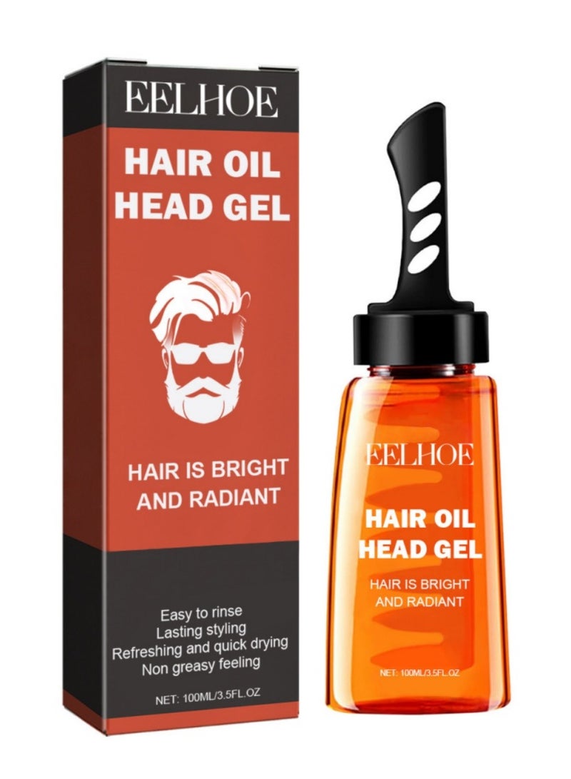 إيلهو جل تصفيف الشعر للرجال مع مشط، جل تصفيف الشعر للرجال 2 في 1 مع مشط، جل تصفيف شعر رقيق يدوم طويلاً للرجال، جل تصفيف الشعر سريع البناء، جل تصفيف الشعر بالشمع، مرطب يدوم طويلاً - Image 1