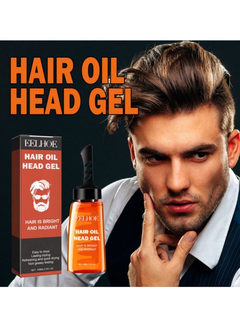 إيلهو جل تصفيف الشعر للرجال مع مشط، جل تصفيف الشعر للرجال 2 في 1 مع مشط، جل تصفيف شعر رقيق يدوم طويلاً للرجال، جل تصفيف الشعر سريع البناء، جل تصفيف الشعر بالشمع، مرطب يدوم طويلاً - Image 5