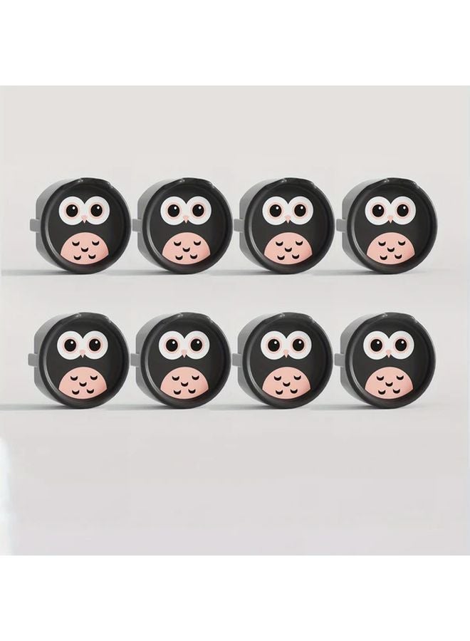 8 قطع أغطية مقابس أوروبية خضراء مقاومة للغبار والصدمات بمقبسين - Image 3