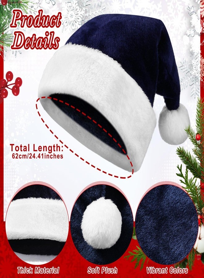 JaGely 9 Pack Plush Santa Hats Christmas Colorful Gnome Hat Xmas Dwarf for Adults Men Women Holiday Party Supplies Christmas Adults - Image 3