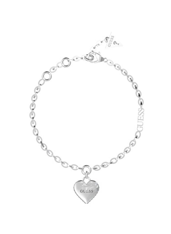 GUESS Fine Chain & 14MM Heart Bracelet