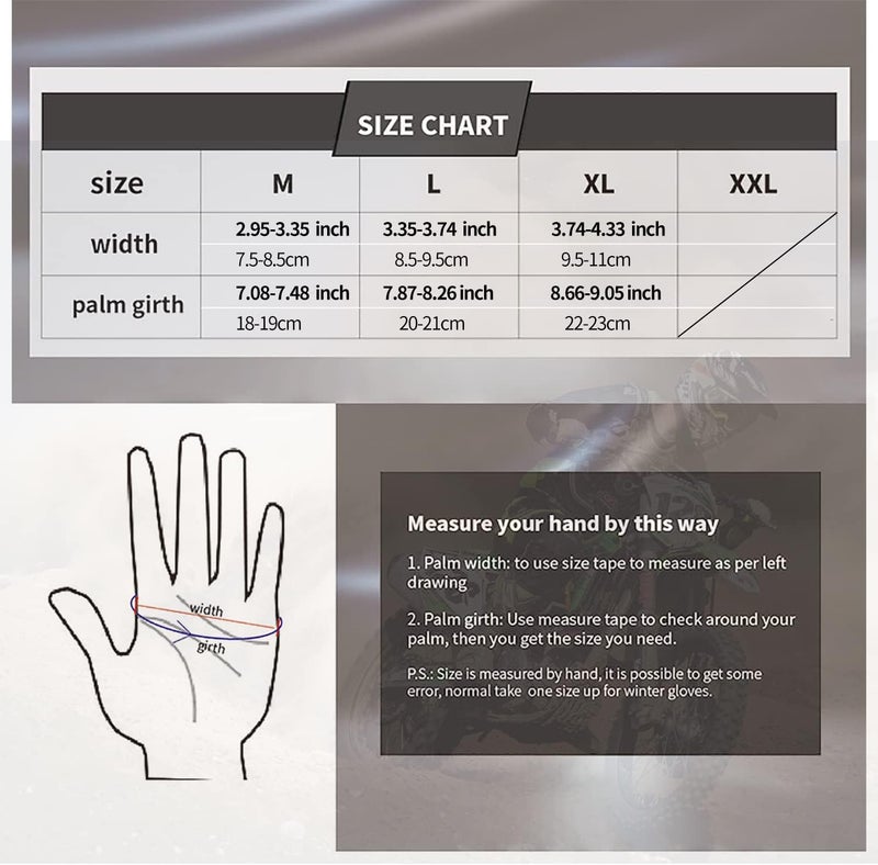 CHCYCLE Dirt Bike & Motorbike Gloves for Men - Touch Screen Full Finger Gloves for Cycling, BMX, MTB & MX - Image 5