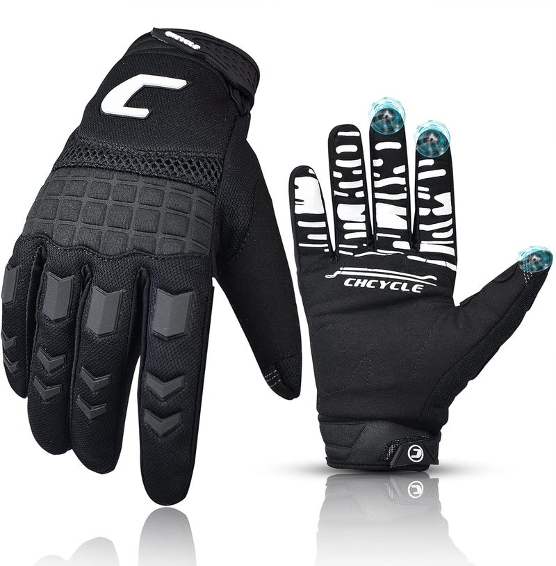 CHCYCLE Dirt Bike & Motorbike Gloves for Men - Touch Screen Full Finger Gloves for Cycling, BMX, MTB & MX - Image 1