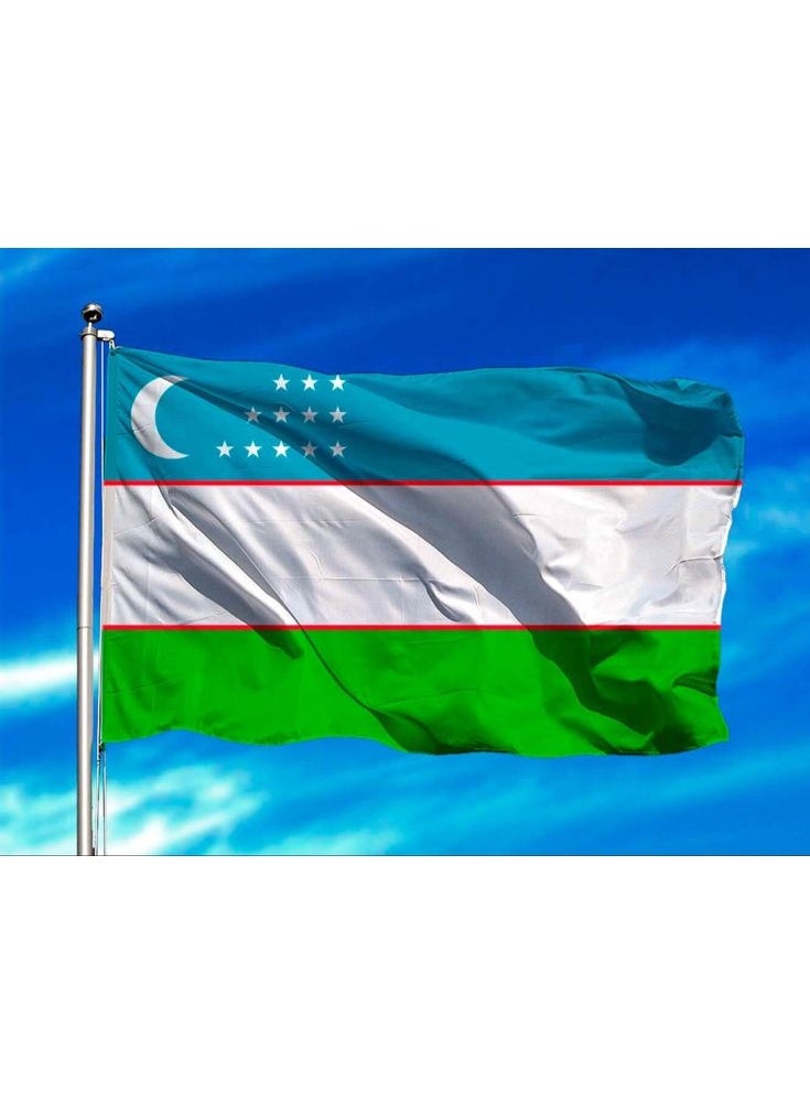 ARS Uzbekistan Flag - Heavy-Duty 210D Satin, Uzbekistan Flag for Outdoor/Indoor, Fade Resistant, Flag Day, And Home-Polyester, Sport Day, FIFA World Cup-Size Available - Image 5