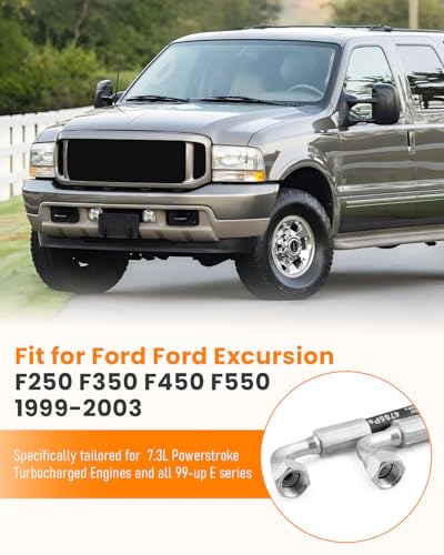 Quaneguzy High Pressure Oil Pump HPOP Hoses Lines Crossover Replacement Kit Fit for Ford Excursion F250 F350 F450 F550 Super Duty 19992003 73L Powerstroke Turbocharged Engine - Image 3