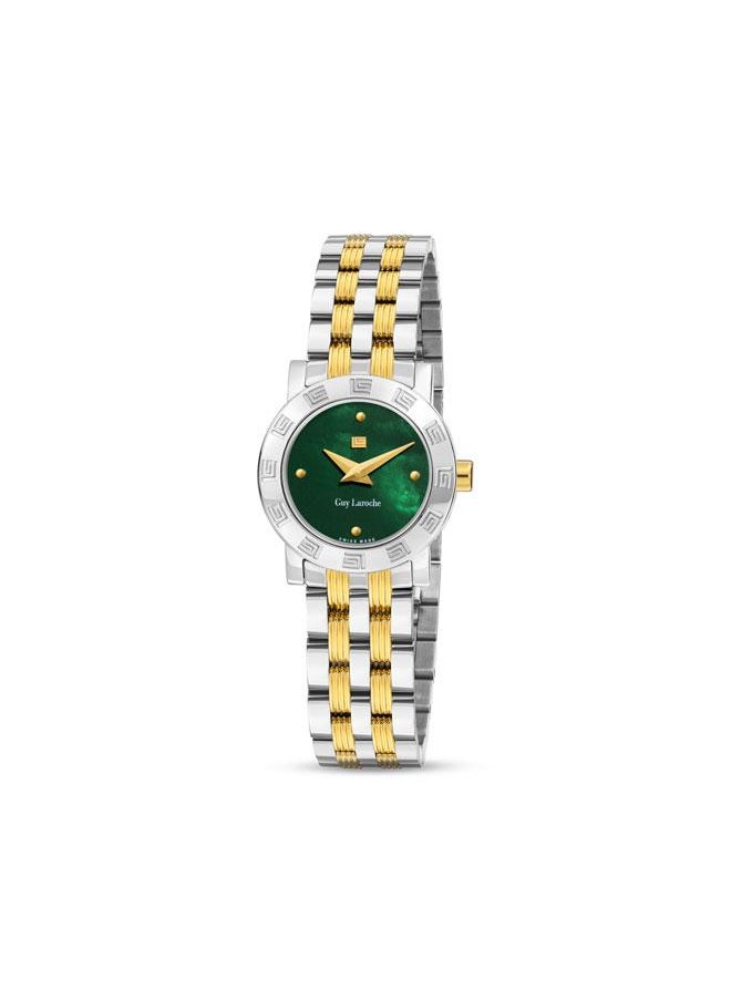 Guy Laroche Alex 22mm Women's Swiss Watch with Green Mother-of-pearl Dial & Stainless Steel Bracelet  - Image 1