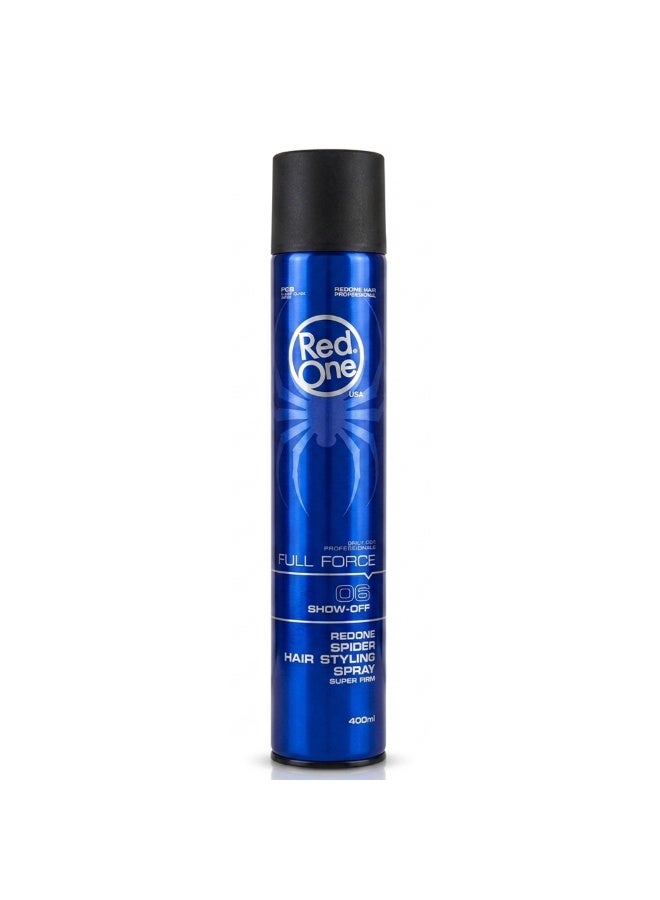 RedOne Spider Hair Spray Full Force Hair Styling Spray Ultra Hold Super Firm 400ml (06 - Show Off) - Image 1