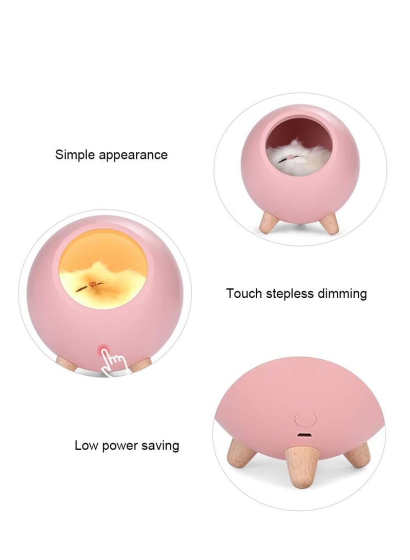 بيت الحيوانات الأليفة الصغير اللطيف للأطفال، ضوء ليلي محمول، شحن USB مزدوج الطاقة، مصباح جو لإضاءة غرفة النوم، هدايا للأطفال (أخضر) - Image 4