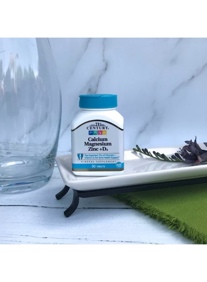 القرن الحادي والعشرون كالسيوم وماغنسيوم زنك + فيتامين د3 90 قرصًا - Image 3