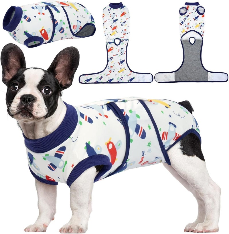 Kuoser Upgraded simple practical design Recovery Suit for Dogs Cats After Surgery, Professional Pet Recovery Shirt Dog Abdominal Wounds Bandages, Substitute E-Collar & Cone,Prevent Licking Dog Onesies Pet Surgery Recovery Suit Versatile application - Image 1