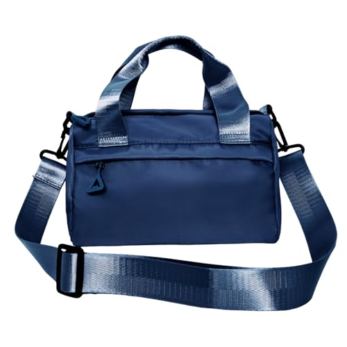 Hftjtsa Mini Gym Bag Sport Bag Adjustable Small Duffle Bag Detachable Strap Gym Tote for Women Men Portable Fitness Shoulder Bag for Sports Travel (Dark Blue) - Image 1