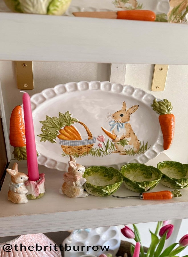 Mud Pie Easter Bunny Cabbage Triple Tidbit - Image 3