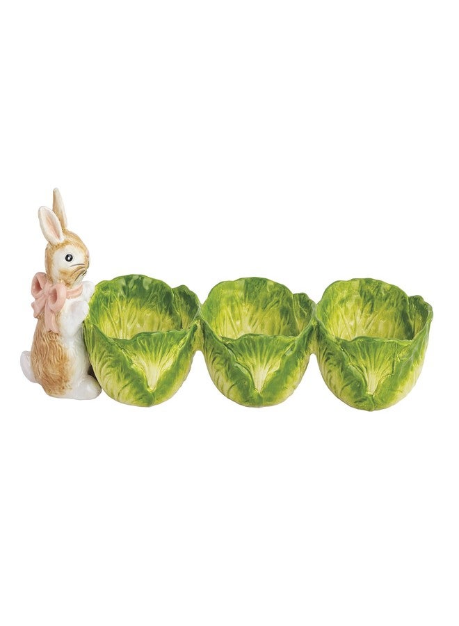 Mud Pie Easter Bunny Cabbage Triple Tidbit - Image 1