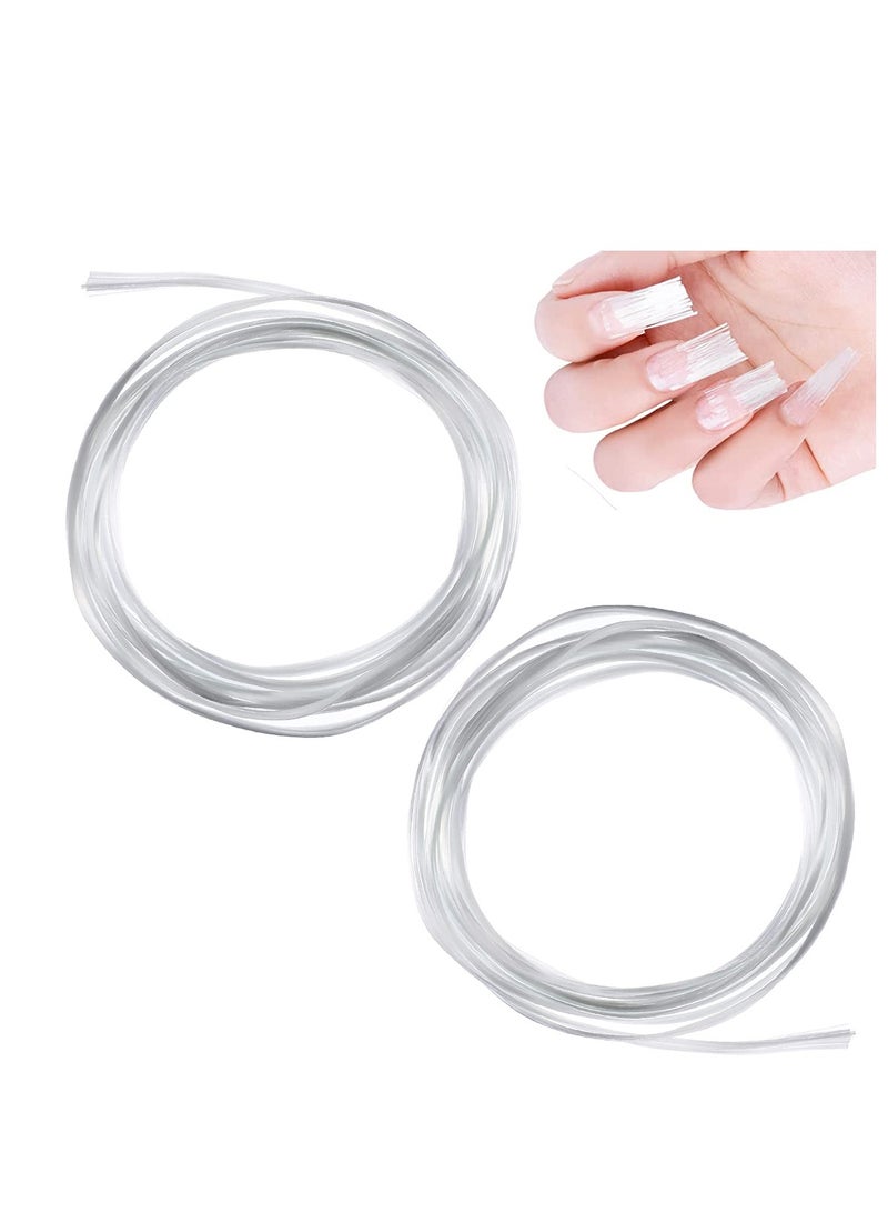 Excefore False Nail Extension Fiber, 400cm Fiberglass Nail Extension Kit, Adjustable Shape Nails Lengthening Fibers Tools, DIY Fiberglass Nail, Salon Nail Art Personal Home Use - Image 1