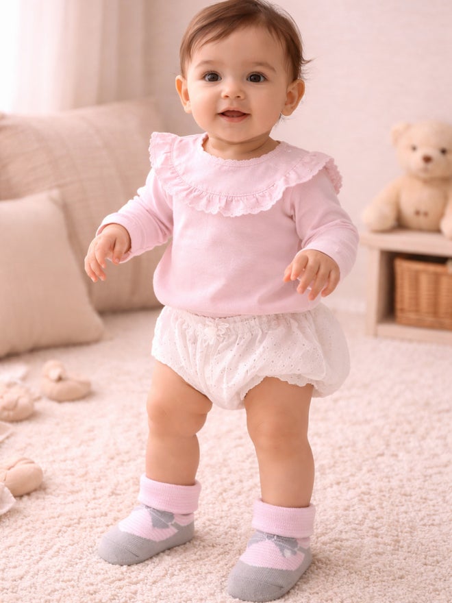 Mothers Choice Baby Pink Cotton Socks Gift Box Set 0-6M - Image 2