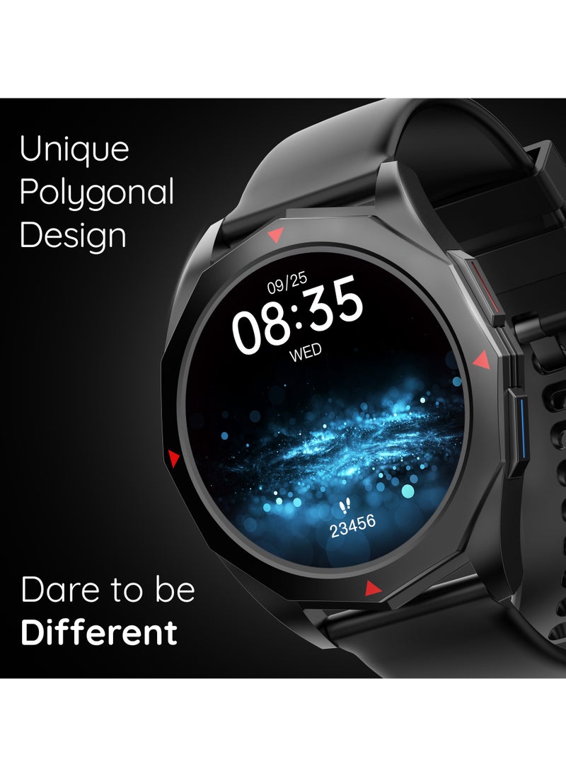 Pebble - Rio 1.39" HD Display, Bluetooth Calling, Health Suite, Multiple Watch Faces, Full Touch Screen, Multi Sports Modes, Alarm & Notification, DIY Watch Faces, Metal Body, In-Built Games, World Clock - Image 1