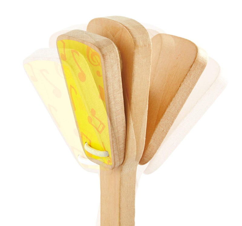 Hape Junior Percussion Set 3 Piece Wooden Percussion Instrument Set for Toddlers E0615 - Image 4