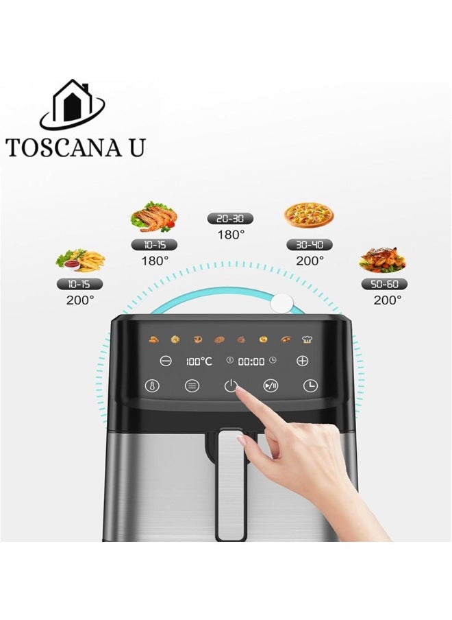 TOSCANA U - 1700W 8L Air Fryer with Digital Control and Preheat Function - Image 1