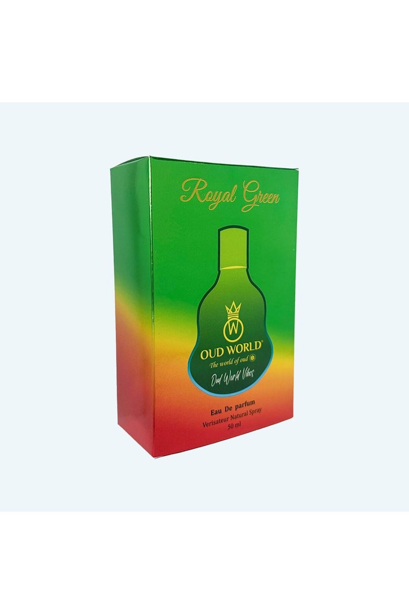 OUD WORLD Vibe Collection Royal Green Eau de Parfum | Fruity Floral Woody Perfume | Arabian Oud Inspired 50ml - Image 2