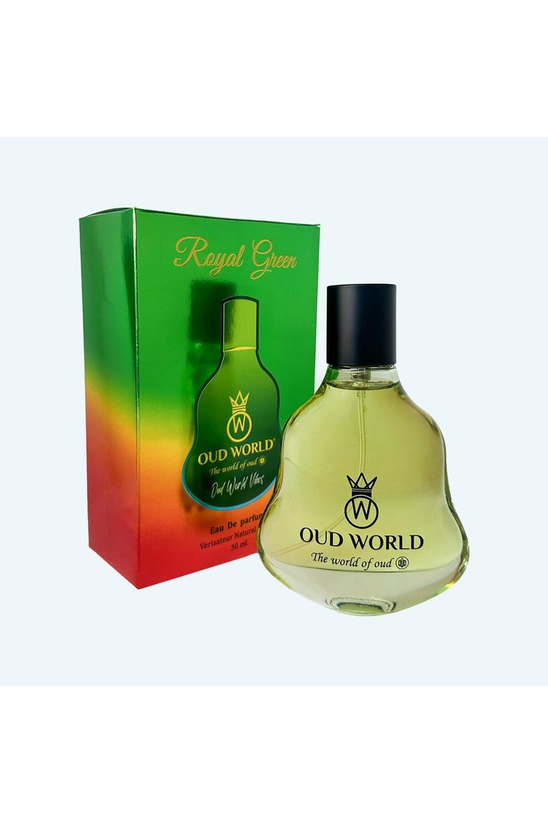 OUD WORLD Vibe Collection Royal Green Eau de Parfum | Fruity Floral Woody Perfume | Arabian Oud Inspired 50ml - Image 4