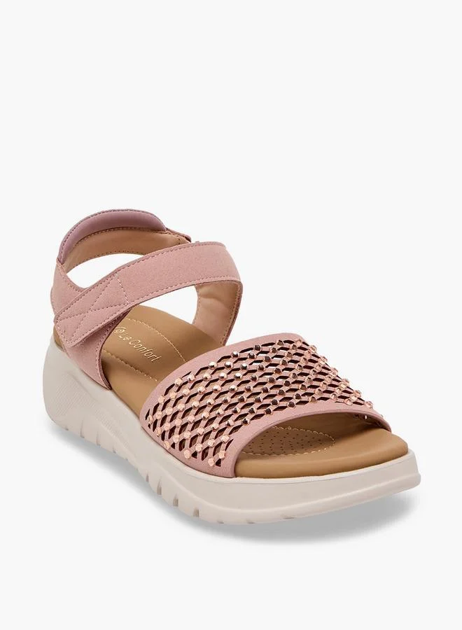 Le Confort Women Rhinestone Embellished Comfort Sandals