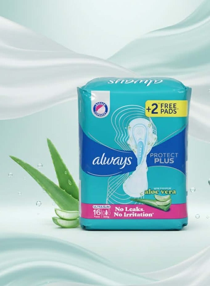 Always Protect Plus Pads with Aloe Vera - Long Ultra Slim - 16 Pads - Image 2