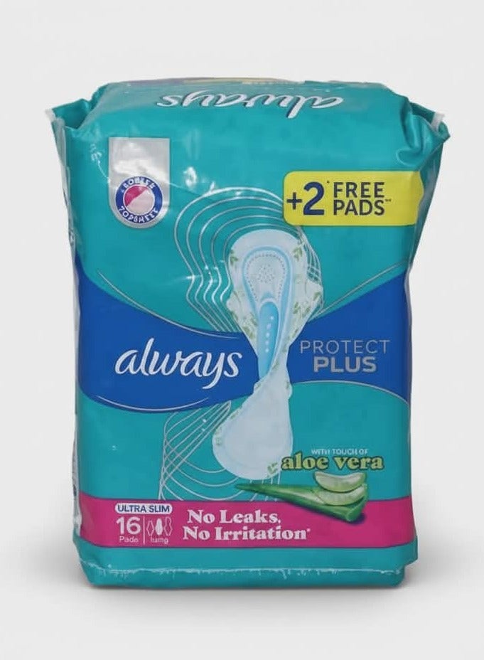 Always Protect Plus Pads with Aloe Vera - Long Ultra Slim - 16 Pads - Image 1