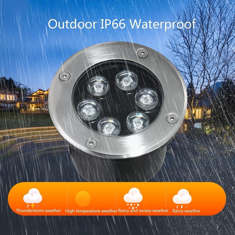 ضوء حديقة مدفون غائر للأرض مقاوم للماء IP66 بجهد AC85-110V من LED للإضاءة الخارجية للممرات والممرات والأسطح والباحات والمناظر الطبيعية - Image 2