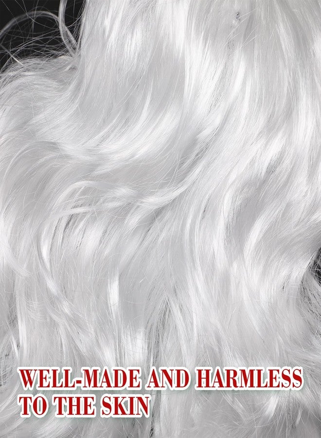 WINOMO Santa Wig and Beard Set Christmas Wig White Fancy Dress Costume - Image 4