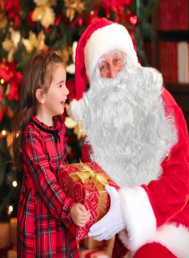 WINOMO Santa Wig and Beard Set Christmas Wig White Fancy Dress Costume - Image 2