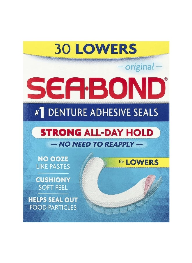 Sea-Bond - SeaBond, Denture Adhesive Seals, Original, 30 Lowers - Image 1