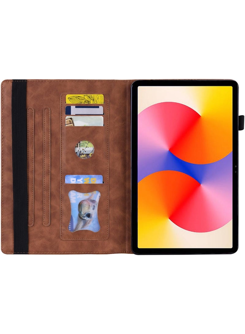 Case for Huawei MatePad SE 11 Inch Released 2024 Released Tablet Case with Stand Function Huawei Huawei MatePad SE 11 Tablet Case with Card Holder (Brown) - Image 4