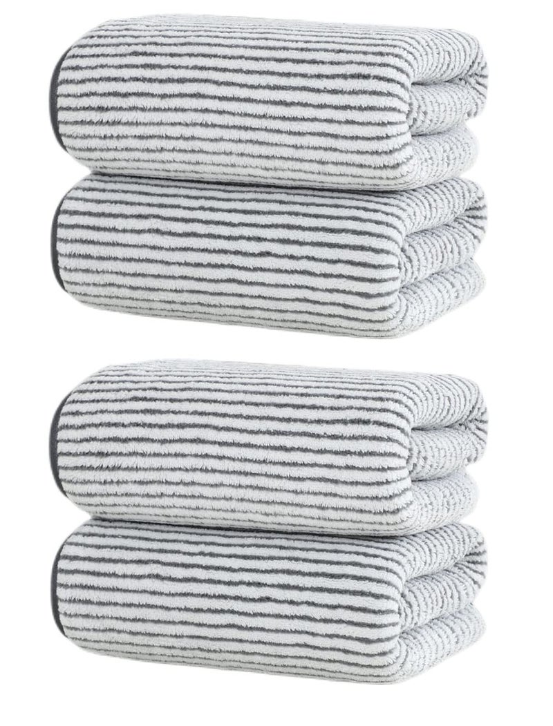 Trifecta Soft Fluffy Microfiber Face, Hand Towel, Makeup Remover Cloth Extra Soft Facial Cleansing Towel Bamboo Charcoal Washcloths for Face Size 75 x 35 CM (White - 4) - Image 1