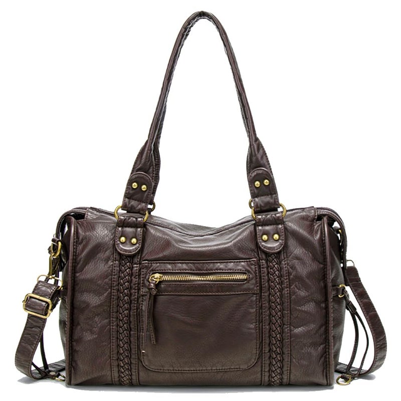 Geelyda Crossbody Bags for Women, Washed Soft Leather Large Tote Bag, Y2K Hobo Bag, Vintage Handbags Shoulder Bag - Image 1