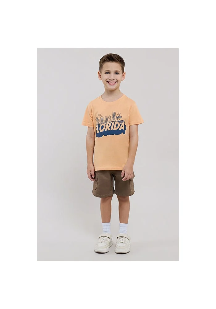 R&b Printed T-Shirt with Crew Neck and Short Sleeves