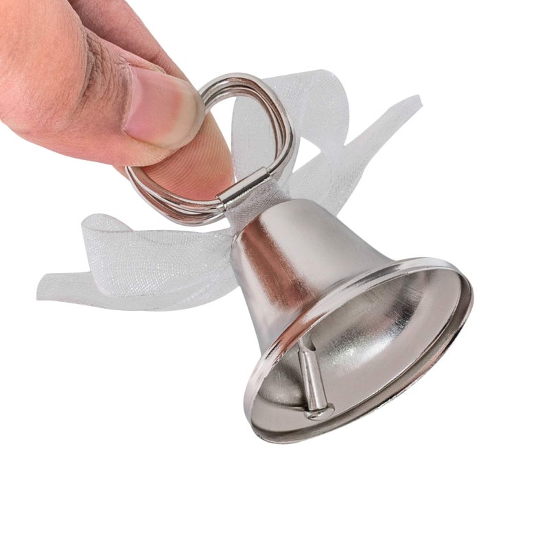 Super Z Outlet Silver Bell Place Card Holders for Table Numbers  Restaurant Menu  Weddings  Party Decoration (12 Pack) - Image 2