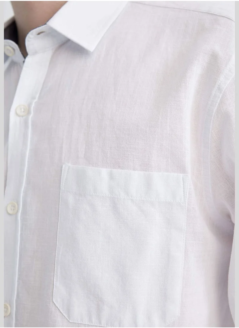 ديفاكتو Slkim Fit Cotton Long Sleeve Shirt