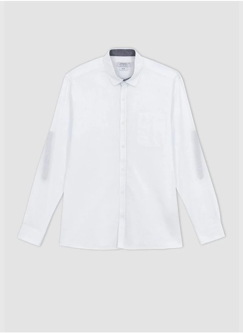 ديفاكتو Slkim Fit Cotton Long Sleeve Shirt