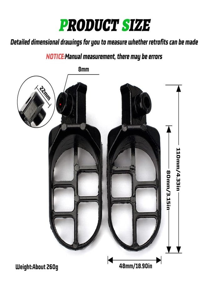 XINGWU Dirt Bike Footrest,Aluminium Footpegs Pedals,for XR50R PW50 CRF70 TW200 KLX110 CRF50 50cc 70cc 90cc 110cc 125cc TaoTao Motorcycle Part - Image 2