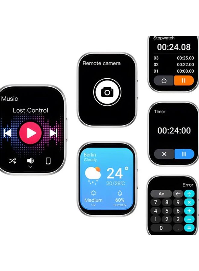 Oukitel BT103 Smart Watch - 1.91'' TFT Display, IP68 Waterproof, Fitness & Health Tracker, Compatible with Android & iOS White  - Image 5