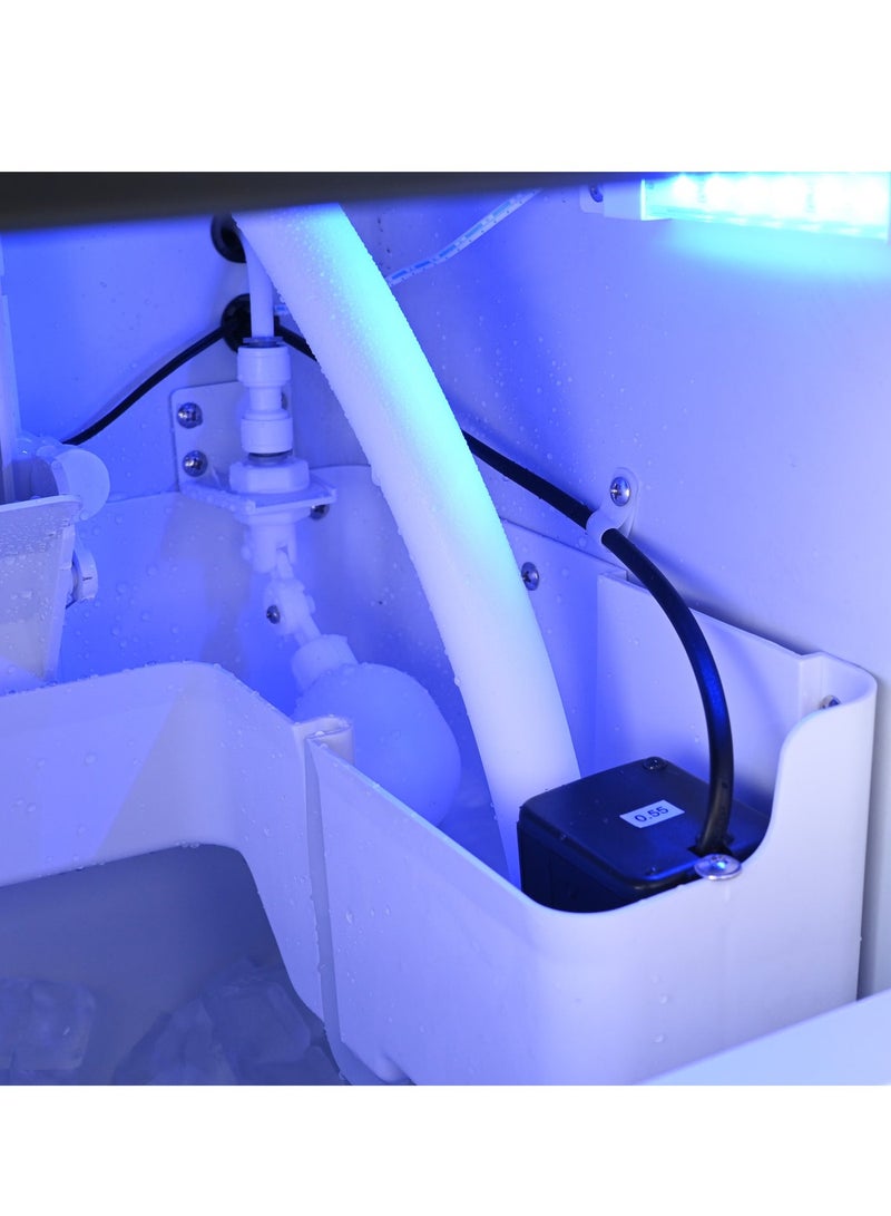 Cool Baby Integrated Ice Maker Machine, 40KGS/24H Stainless Steel Under Counter ice Machine with 12KGS Ice Storage Capacity, Freestanding Ice Maker. - Image 4