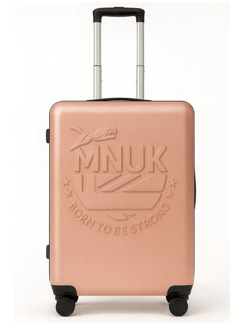 MNUK MANCHESTER 24inch Luggage bag| Polycarbonates & ABS Hardside Luggage Trolley with TSA Lock| Double 360Â° 4 Wheeler|Medium- 24 Inch| Rose Gold