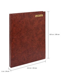 FIS FIS Diary 2025 (English) Brown, A4 - FSDI41E25BR  - Image 4