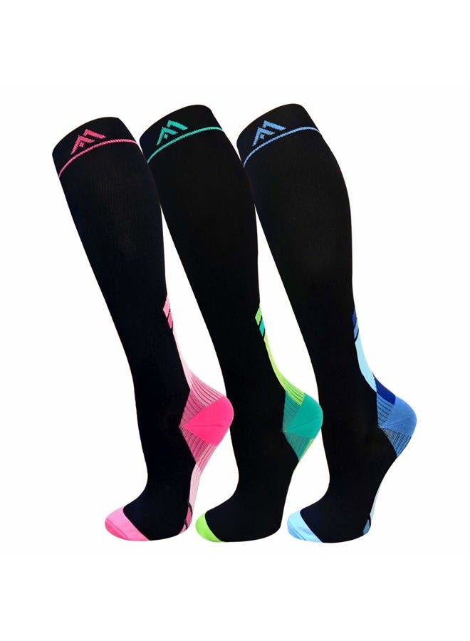 FuelMeFoot 3 Pack Copper Compression Socks - Compression Socks Women & Men Circulation - Best for Medical,Running,Athletic - Image 1