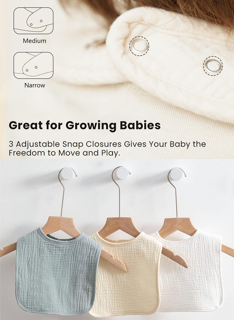 NajmStyle Baby Drool Bibs 6Pack Soft Square Adjustable Baby Bandana Bibs for Unisex Girls & Boys - Image 2